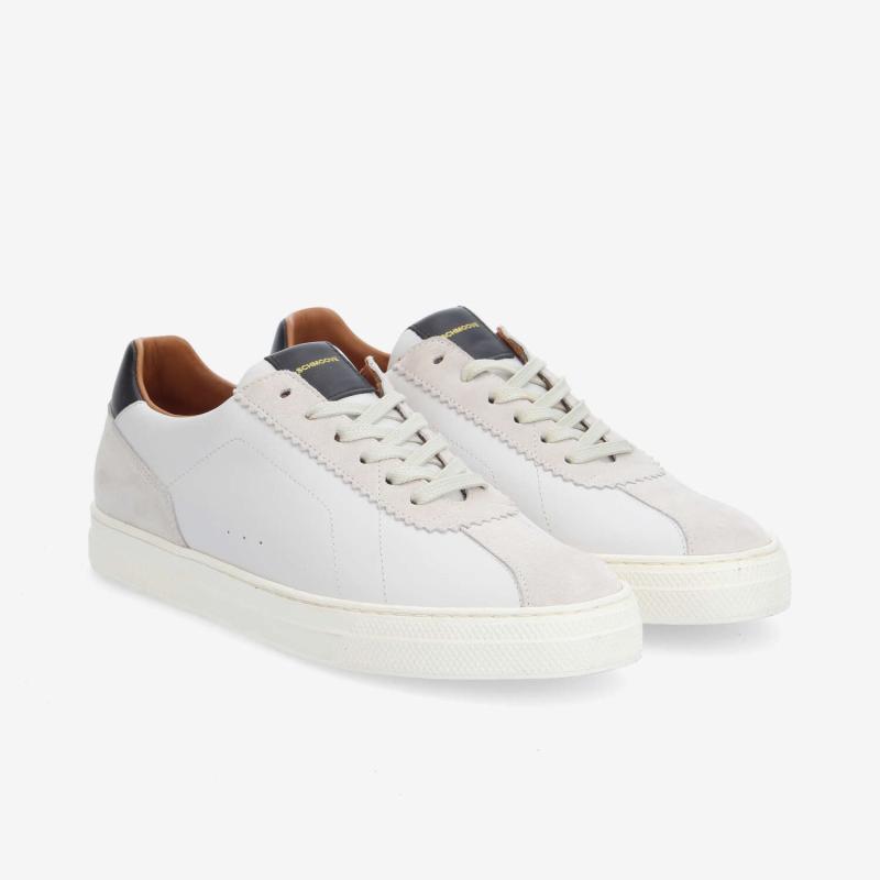 SPARK CLAY T TOE M - NAPPA/SDE/NAPPA - BLANC/BLANC CASSE/NOIR